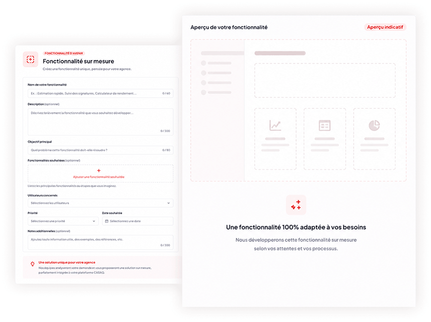 Développements sur mesure