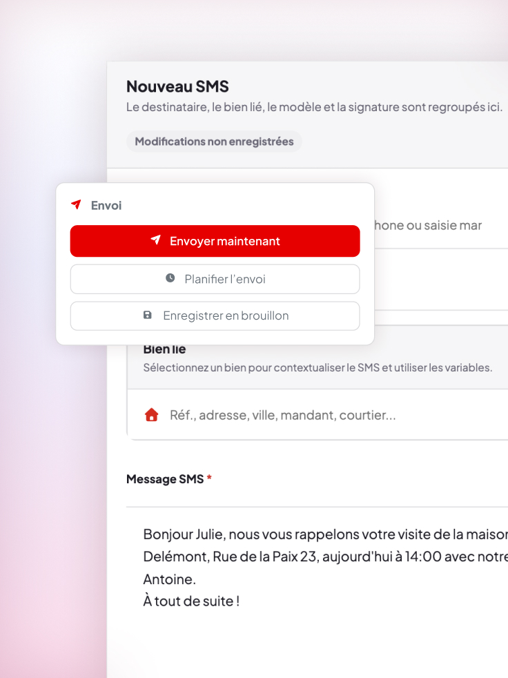 SMS programmés