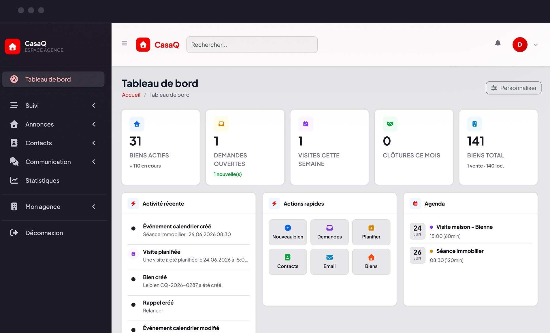 Le logiciel suisse de courtage <br />
immobilier intelligent
